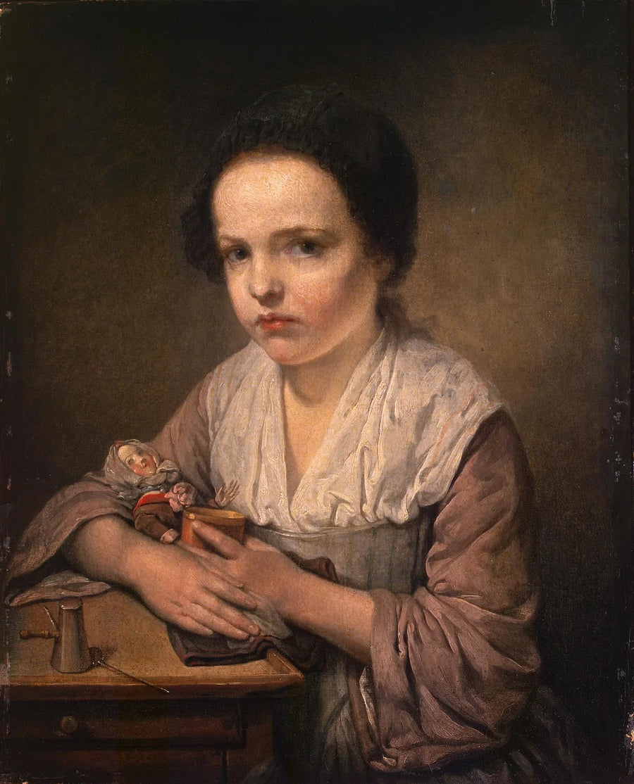 Kız Çocuk ve Bebek - Jean-Baptiste Greuze