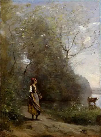 Ormanda Kız - Jean-Baptiste Camille Corot