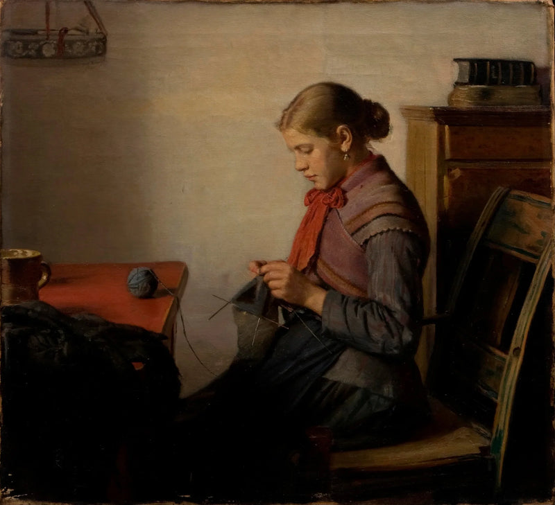 Skagenli Kız, Maren Sofie, örgü - Michael Peter Ancher