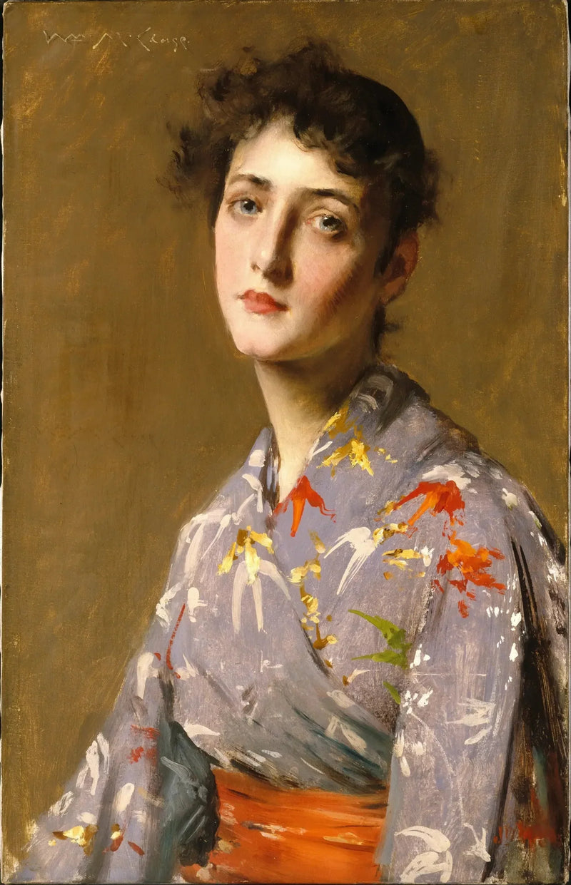 Japon kıyafetli kız - William Merritt Chase