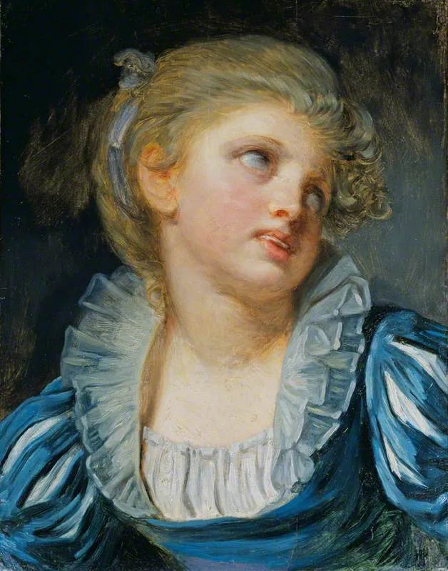 Mavi elbise giymiş kız - Jean-Baptiste Greuze