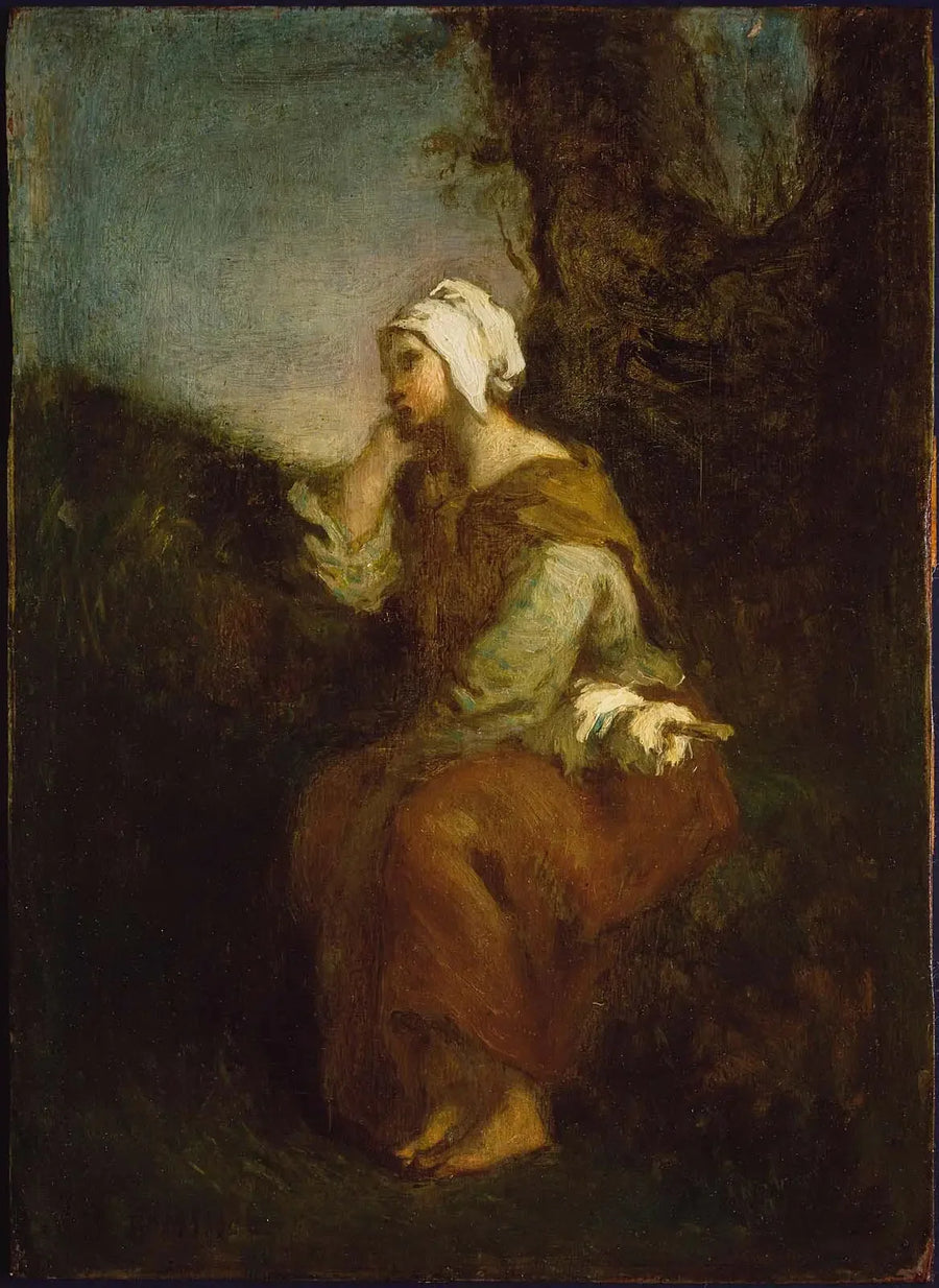 Çiftçi Kız Hayal Kurarken - Jean-François Millet