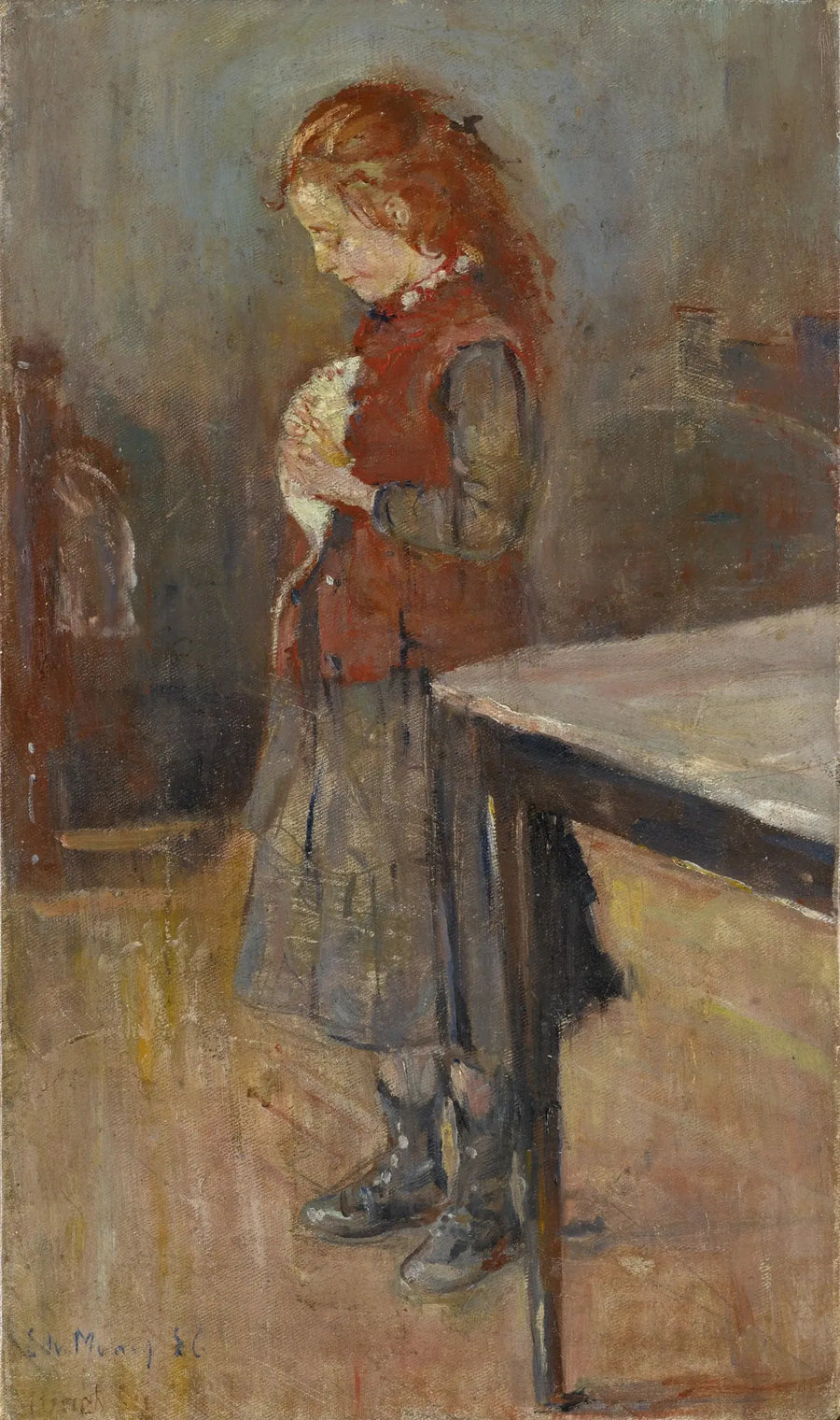 Beyaz fareli kızıl kız - Edvard Munch