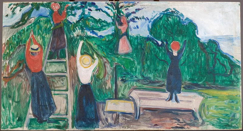 Meyve toplayan kızlar (Frise Linde) - Edvard Munch
