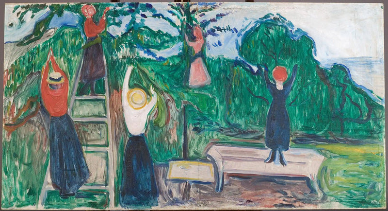 Meyve toplayan kızlar (Frise Linde) - Edvard Munch