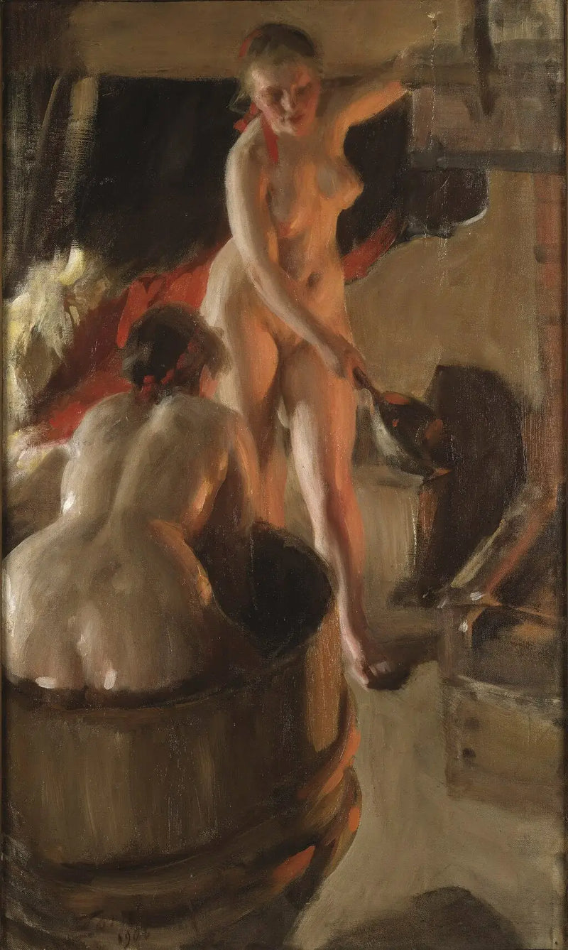 Dalecarlia Kızları Hamamda - Anders Zorn