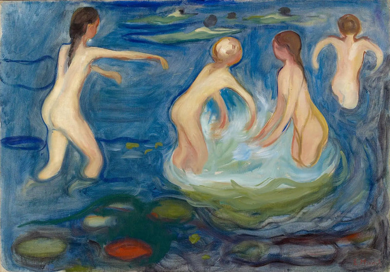 Kızlar Yüzüyor - Edvard Munch