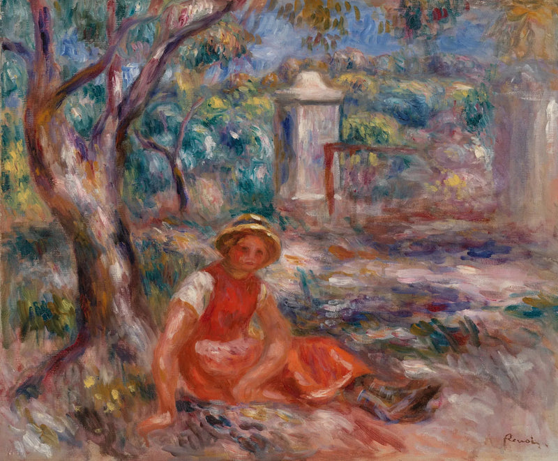 Ağaç Dibi’nde Kız Çocuk (Ağaç Dibi’nde Kız Çocuk) - Pierre-Auguste Renoir