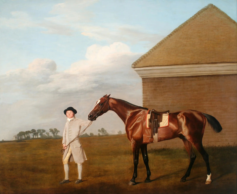 Firetail ve antrenörü, Newmarket Heath'teki Rubbing-Down House yakınında - George Stubbs