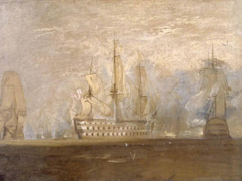 'Trafalgar Savaşı' için İlk Taslak - J. M. W. Turner