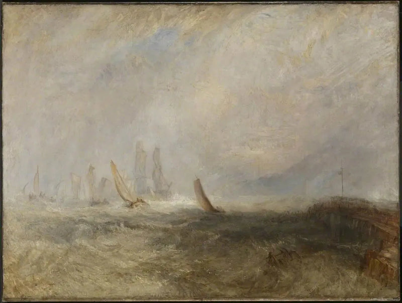 Engelli Bir Gemiyi Limana Getiren Balıkçı Botları Ruysdael - J. M. W. Turner