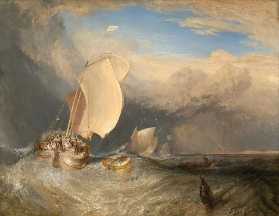 Balık Tutan Botlar ve Balık İçin Pazarlık Yapan Satıcılar - J. M. W. Turner