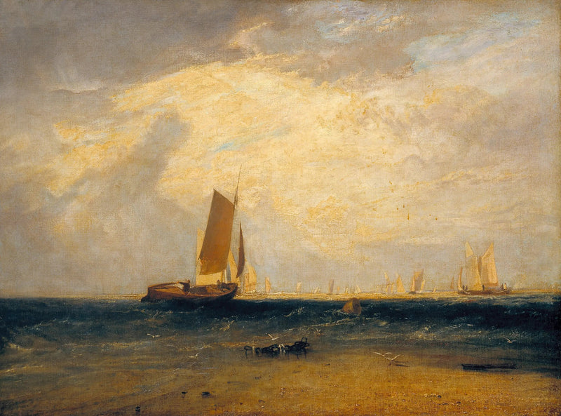Blythe-Sand'da Balık Tutma, Gelgit Yükseliyor - J. M. W. Turner