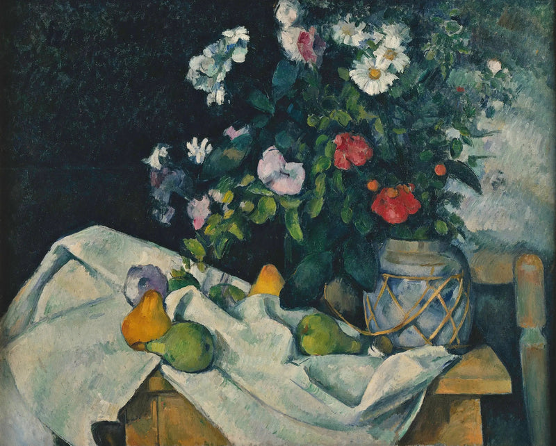 Zencefil kabında çiçekler ve meyveler - Paul Cézanne