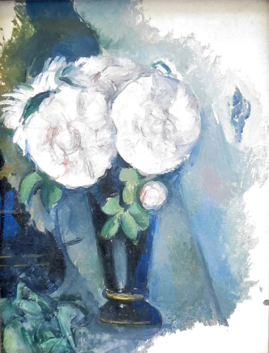Mavi vazoda çiçekler - Paul Cézanne
