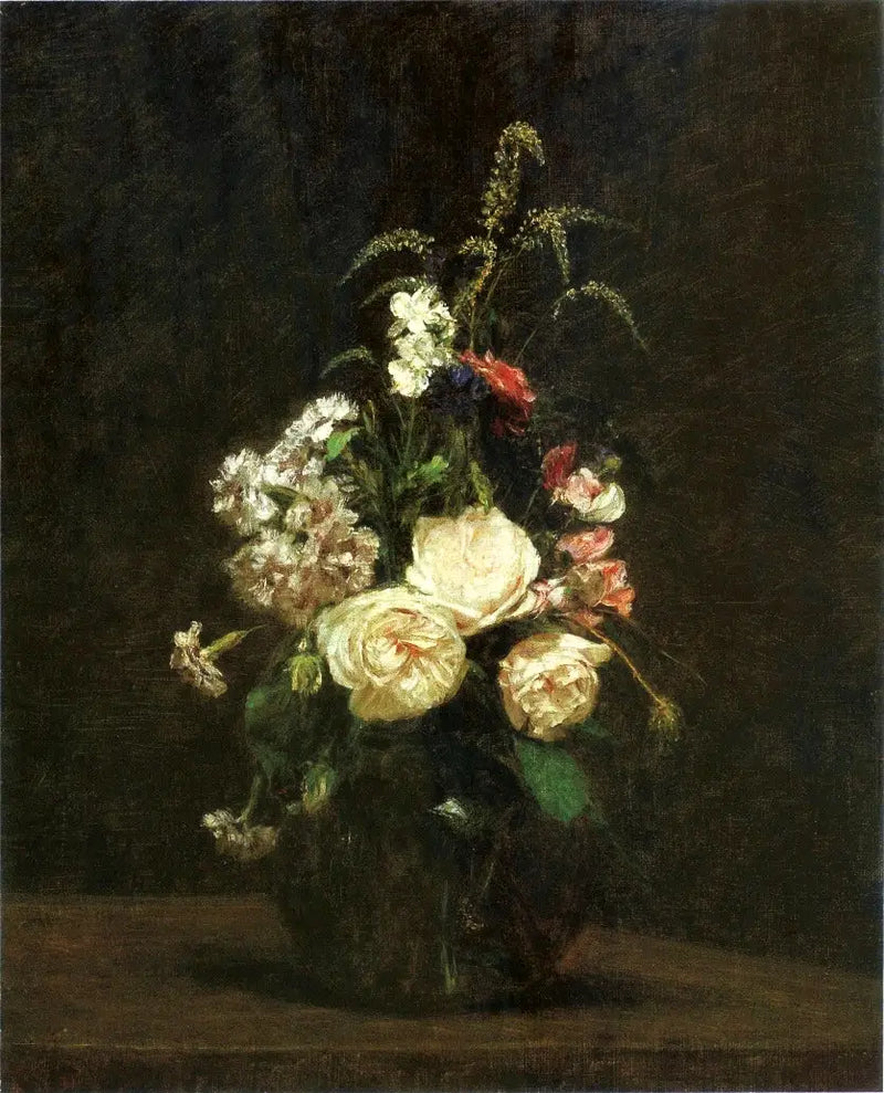 Cam bir vazoda çiçekler - Henri Fantin-Latour