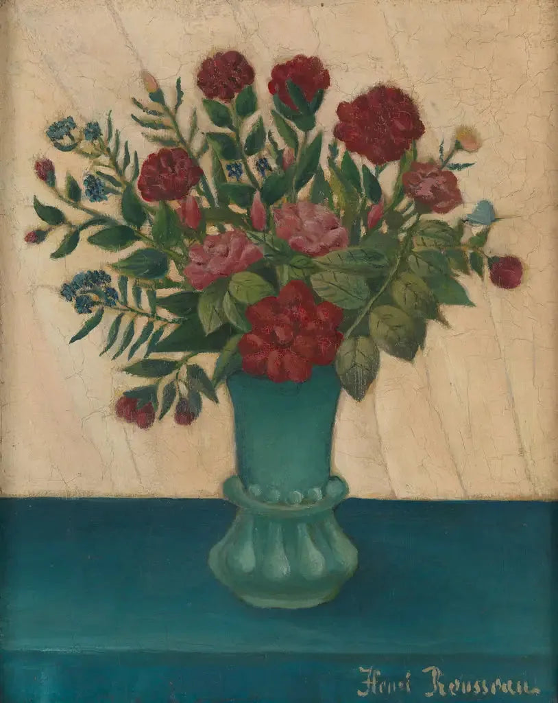 Vazoda Çiçekler - Henri Rousseau