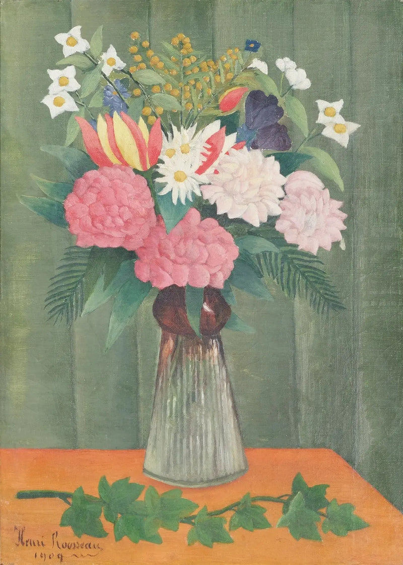 Vazoda Çiçekler - Henri Rousseau