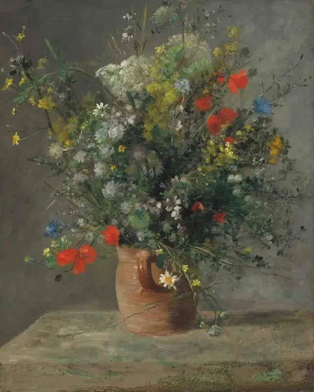 Bir Vazoda Çiçekler - Pierre-Auguste Renoir