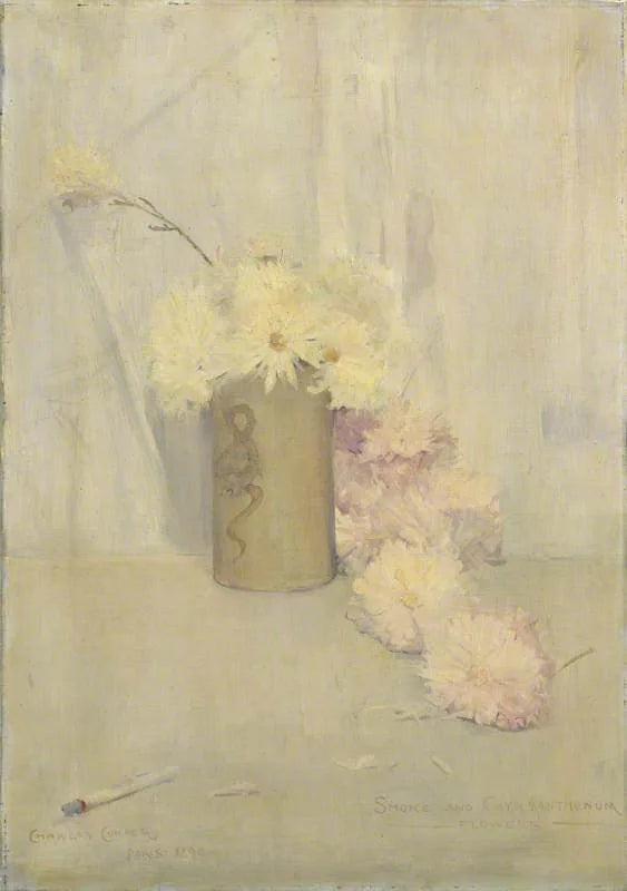 Duman ve krizantem Çiçekleri - Charles Conder