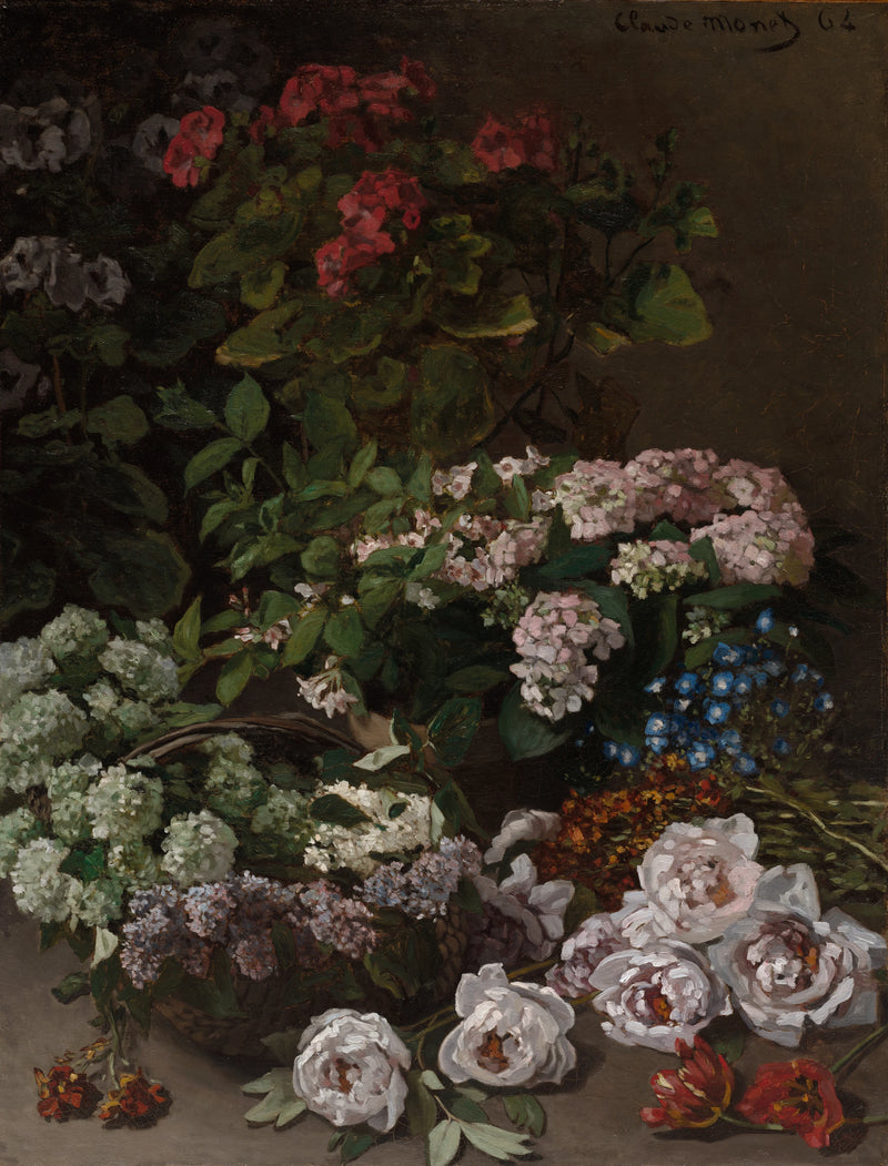 Bahar çiçekleri W20 - Claude Monet