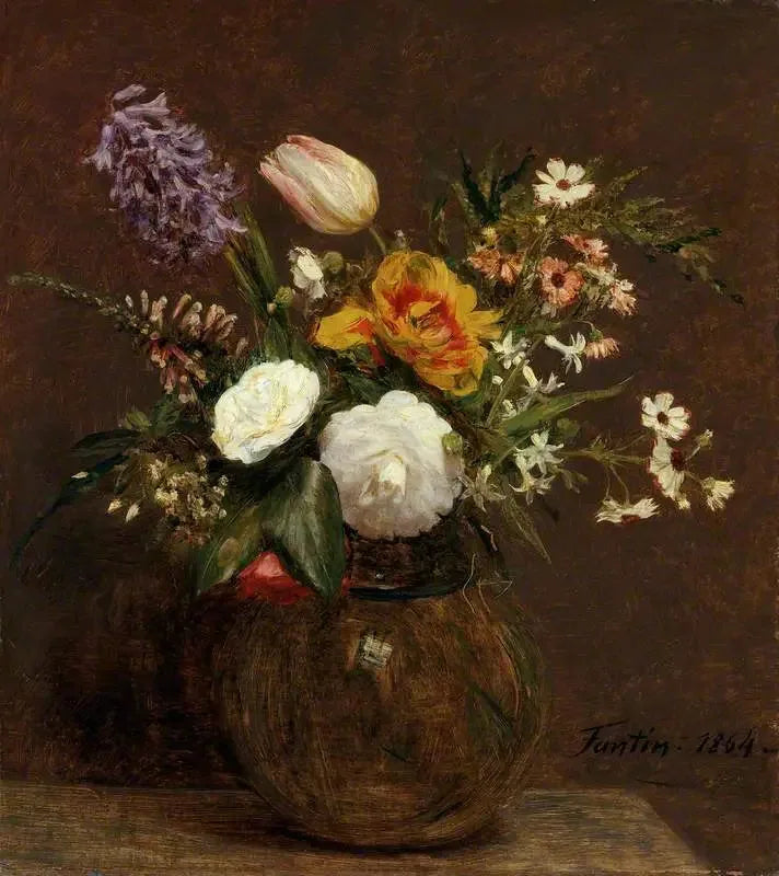 Çiçekler: Lale, Kamelya ve Yasemin - Henri Fantin-Latour