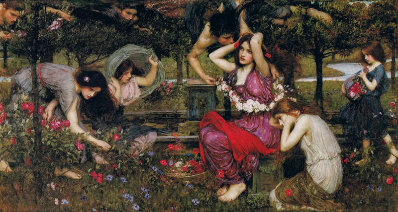 Flore ve Zefirler - John William Waterhouse