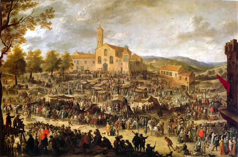 Floransa'daki Santa Maria dell'Impruneta Fuarı - David Teniers genç