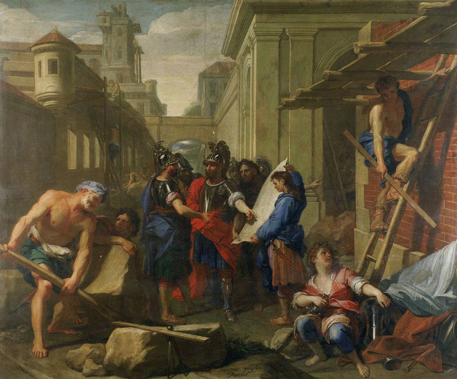 Tektosaglar tarafından Almanya'da bir şehrin temeli - Jean-Baptiste Jouvenet