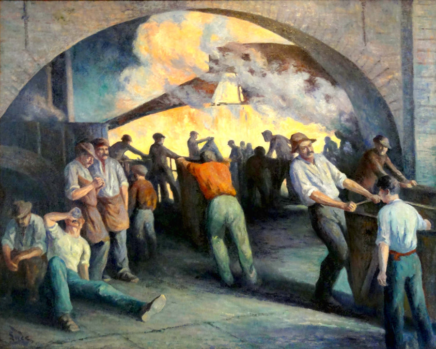 Charleroi Dövmehane, döküm - Maximilien Luce