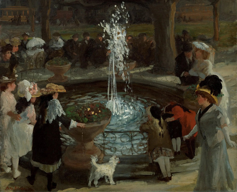 Titrek Fontene, Madison Square - John Sloan