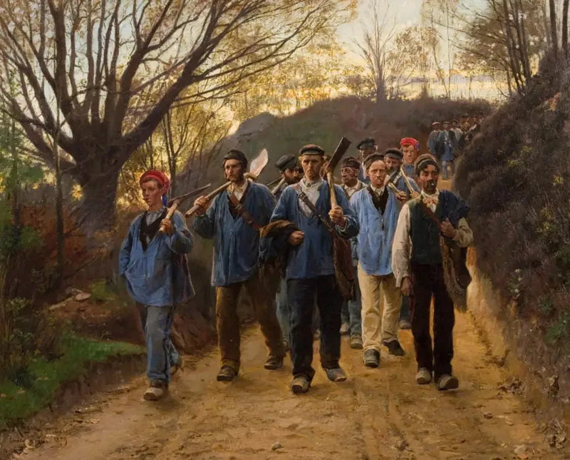 İşe dönen Fransız Orman İşçileri - Peder Severin Krøyer