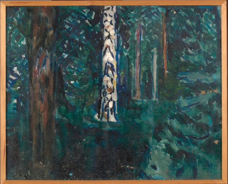 Huş Ağaçlı Orman - Edvard Munch