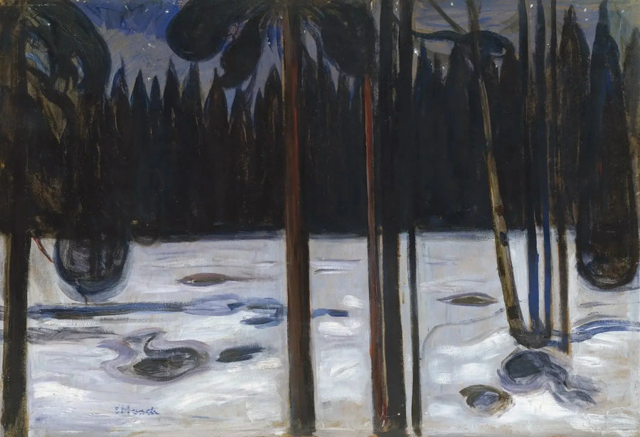 kış ormanı - Edvard Munch