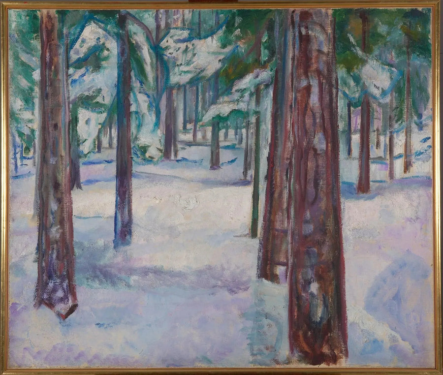 Karla kaplı orman - Edvard Munch