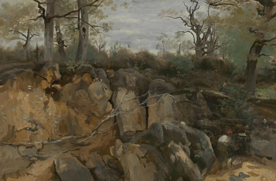 Fontainebleau Ormanı, Terkedilmiş Kumtaşı Ocağı - Jean-Baptiste Camille Corot