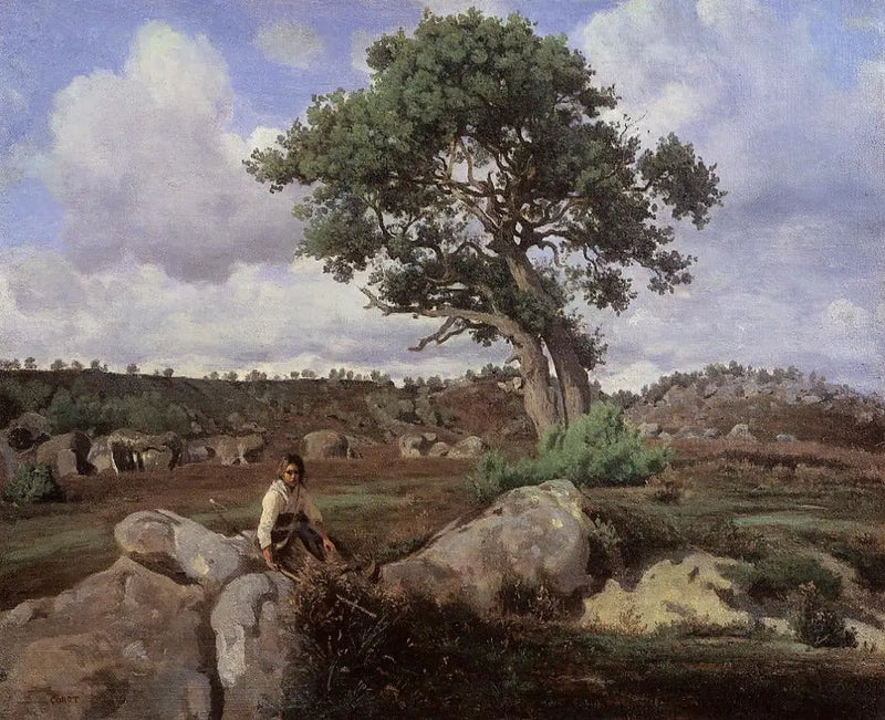 Fontainebleau Ormanı (Le Chêne) - Jean-Baptiste Camille Corot