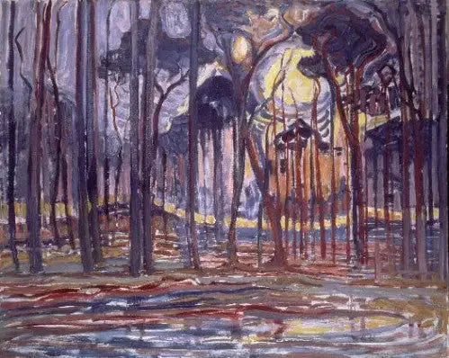 Yağlıboya Ormanı - Piet Mondrian
