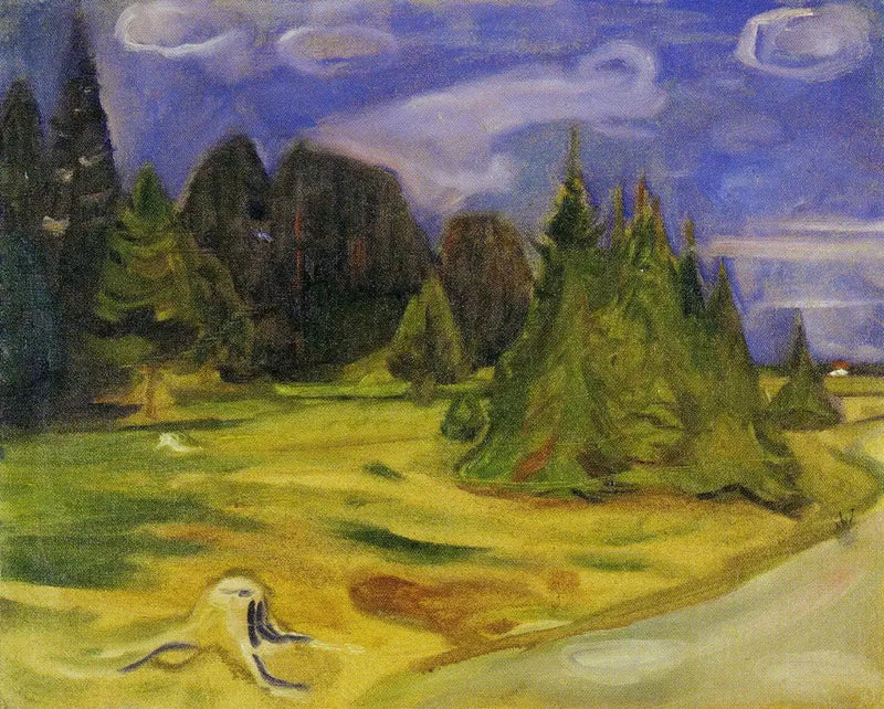 Borre Yolu'ndaki Orman - Edvard Munch