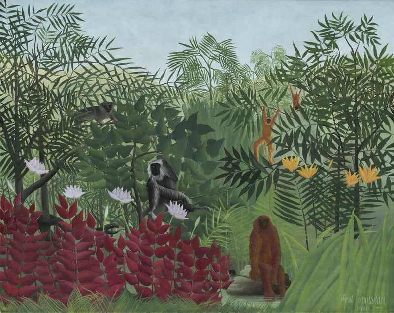 Henri Rousseau ile Tropikal Orman ve Maymunlar