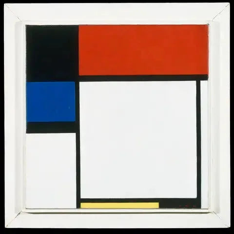 Fox Trot B, siyah, kırmızı, mavi ve sarı - Piet Mondrian