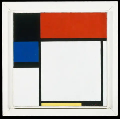 Fox Trot B, siyah, kırmızı, mavi ve sarı - Piet Mondrian