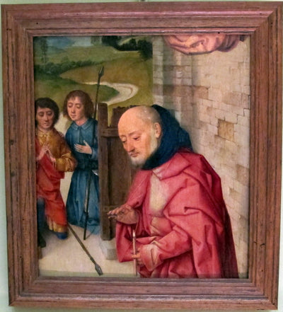 fragment d’une Nativité avec Saint Joseph et deux bergers - Dirk Bouts - Alpha Reproduction