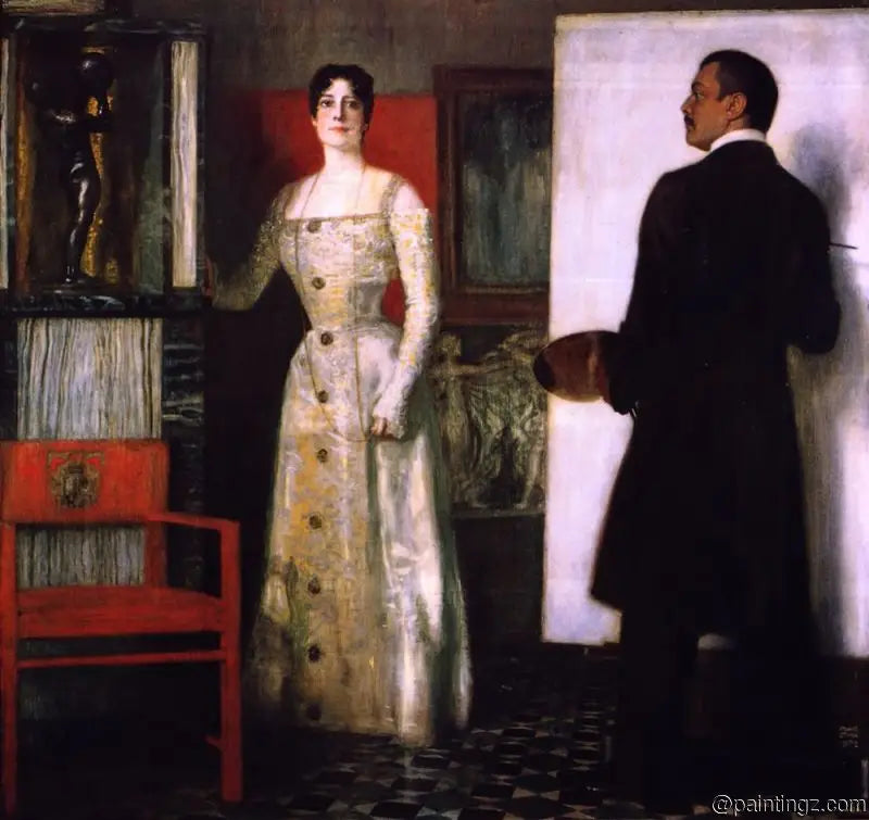 Franz ve Mary stüdyoda sıkışmış - Franz Von Stuck
