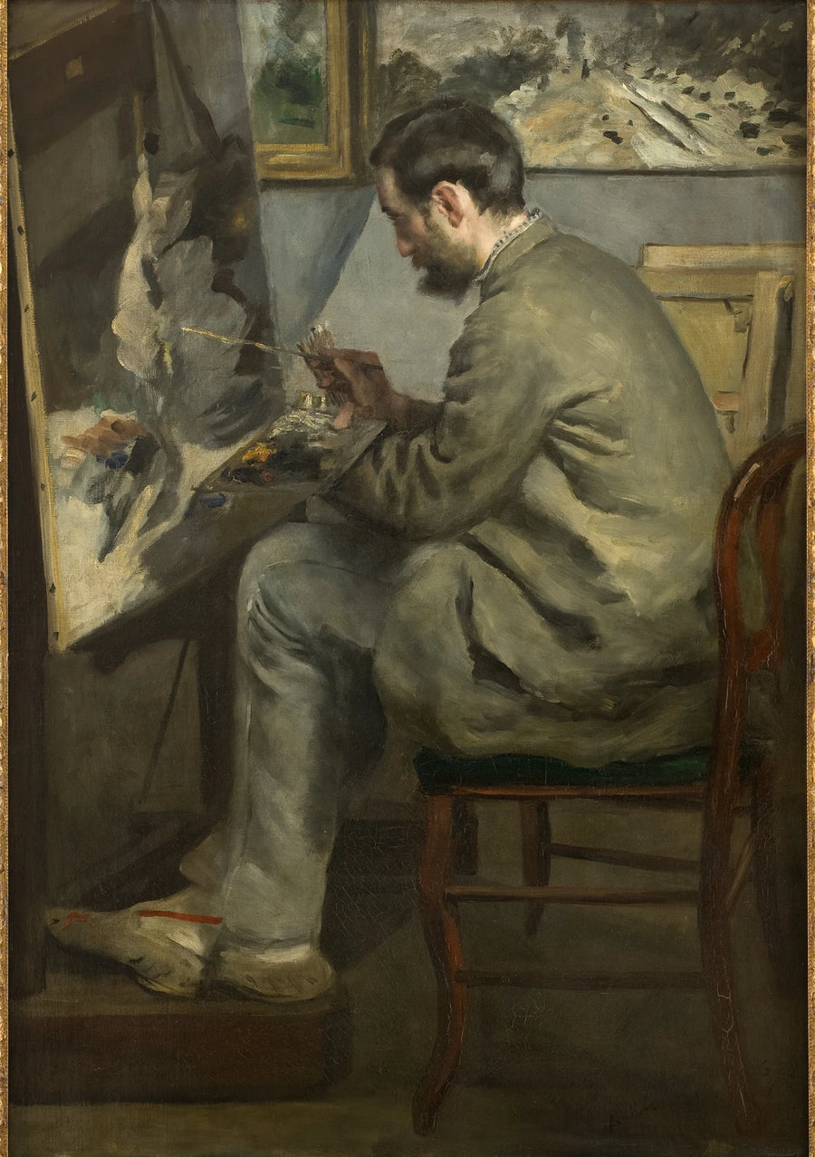 Frédéric Bazille'in tuvalde resim yapması - Pierre-Auguste Renoir