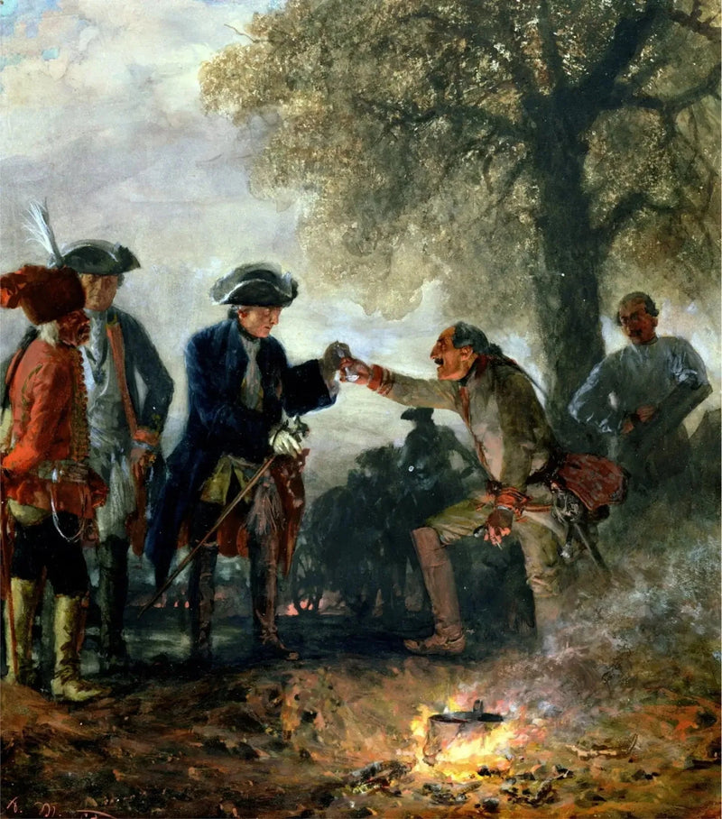 Frédéric Büyük ile Zieten kampında - Adolph von Menzel