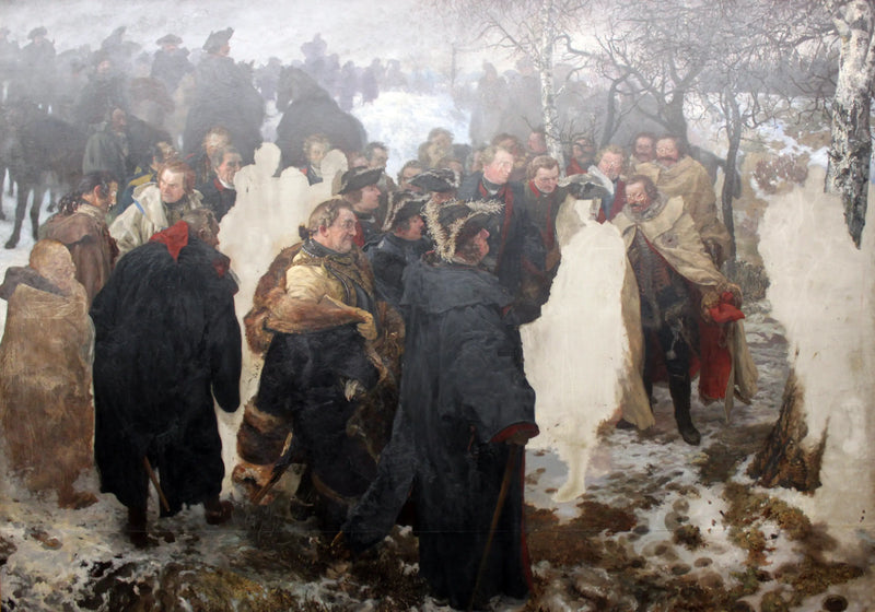 Frédéric Büyük Dük, 1757 yılında Leuthen Savaşı öncesinde generallerine sesleniyor - Adolph von Menzel