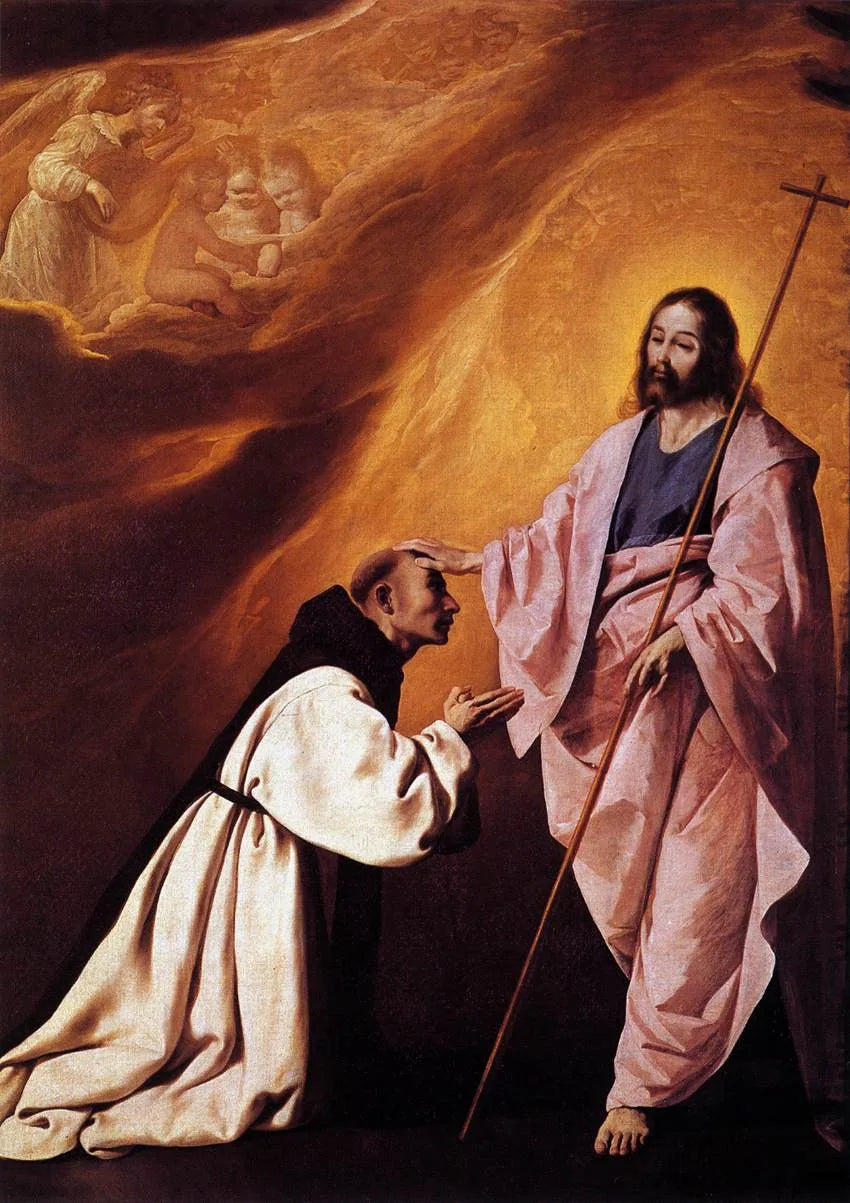 İsa tarafından teselli edilen Frère Andrés de Salmeron - Francisco de Zurbarán