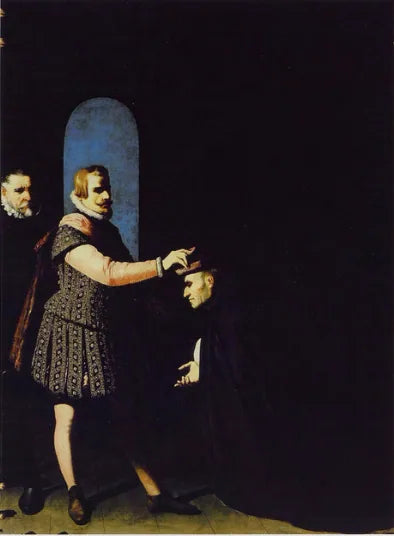 Frère Fernando Yáñez, Tolède Başpiskoposu'nun miğferini reddediyor - Francisco de Zurbarán