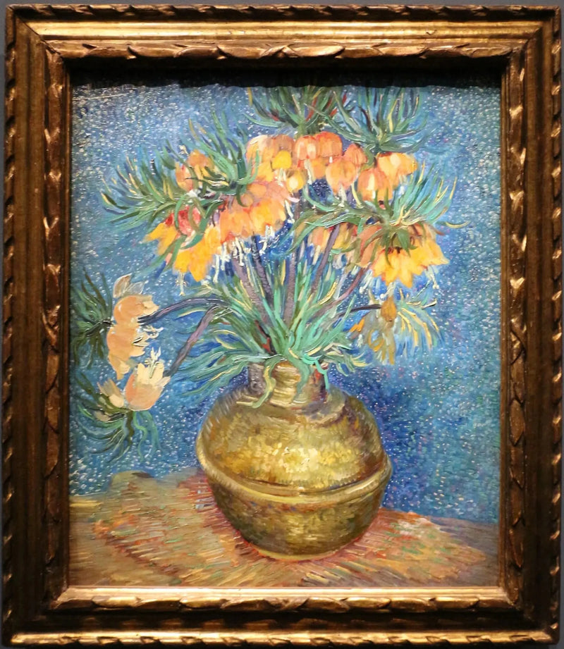 Bakır vazoda İmparatorluk taç çiçekleri - Vincent van Gogh